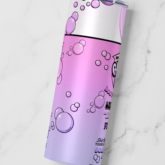 Blow Me Spray Bubblegum Ombre Funny 20oz Skinny Tumbler - Picture 3 of 4